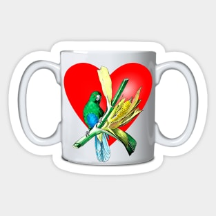 Ceramic mug with parrot Sticker